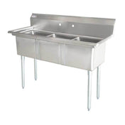 Omcan 25270 (25270) Pot Sink (3) 21" Front To Back X 18" Wide X 14" Deep Bowls