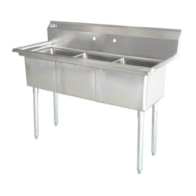 Omcan 25270 (25270) Pot Sink (3) 21" Front To Back X 18" Wide X 14" Deep Bowls