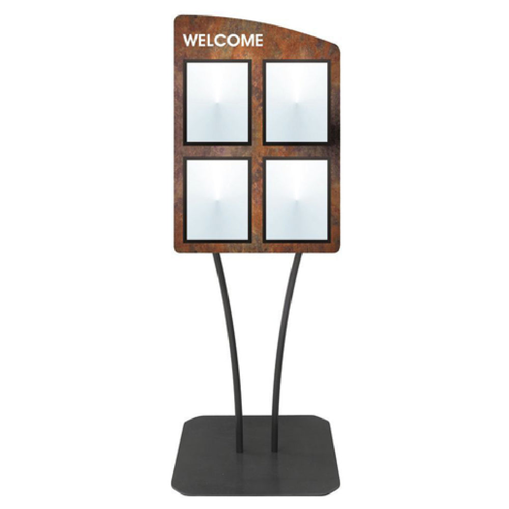 Hubert 20699 - Menu Board, 4-pocket, Floor Stand