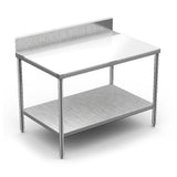 Winholt DPTSB-2448 - Work Table, 48"W X 24"D X 34"H, 5/8" Poly Top With 16/304 Stainless Steel Top Frame
