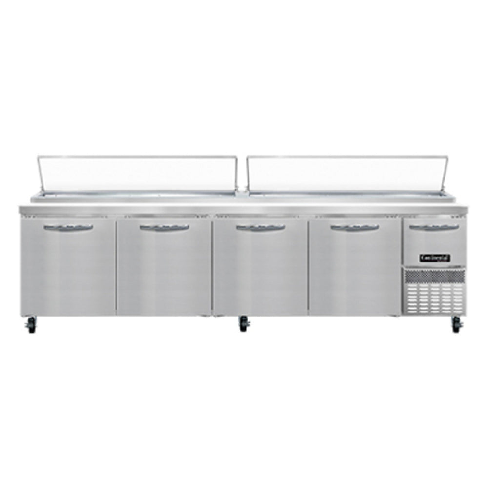 Continental Refrigerator CPA118+ Pizza Prep Table 118"W Four-section