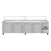 Continental Refrigerator CPA118+ Pizza Prep Table 118"W Four-section