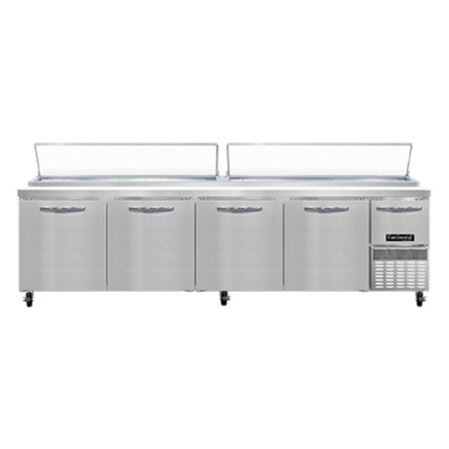 Continental Refrigerator CPA118+ Pizza Prep Table 118"W Four-section