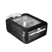 Steelite 5370S579 - GN 1/2 Induction Chafer W/ Glass Lid S/S Insert San, 12.5" X 19.0" X 6.25"