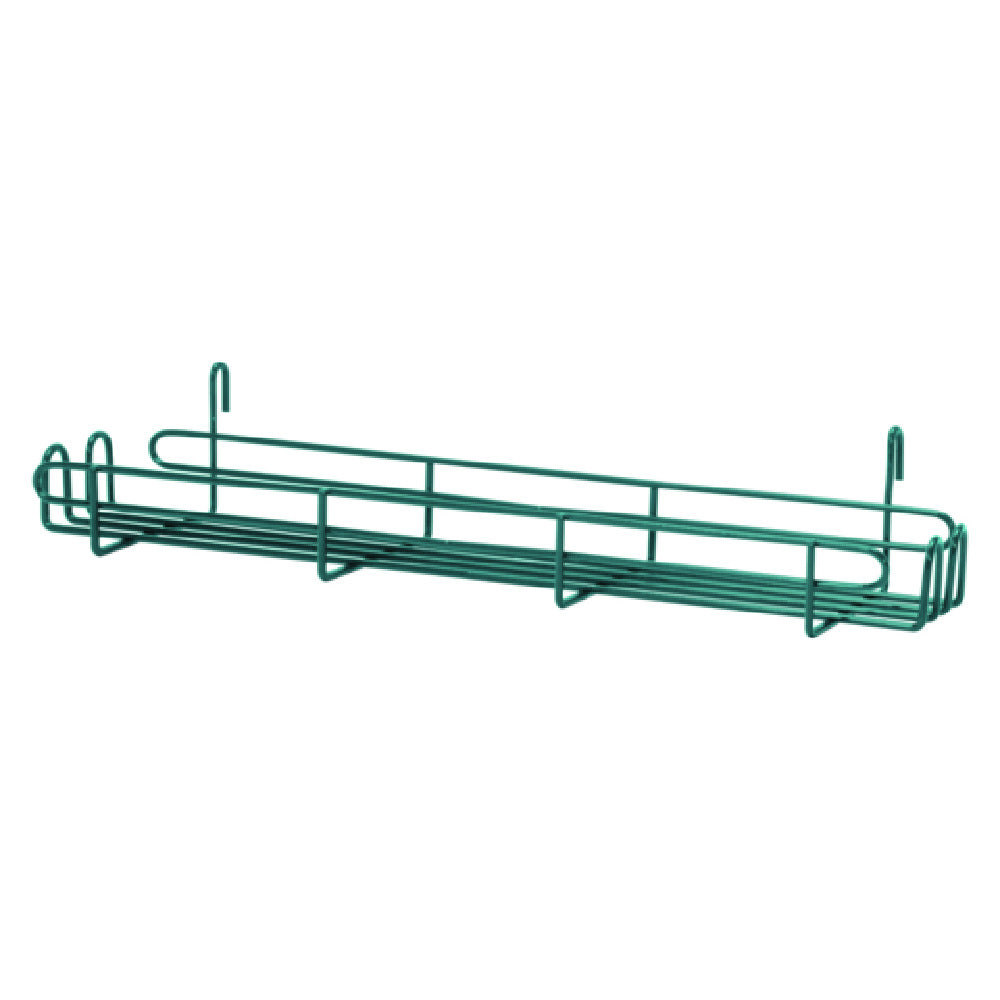 Quantum SG-SR2254P Store Grid Spice Rack 11-1/4"W X 5"W X 3-3/4"H Green Epoxy Antimicrobial Finish