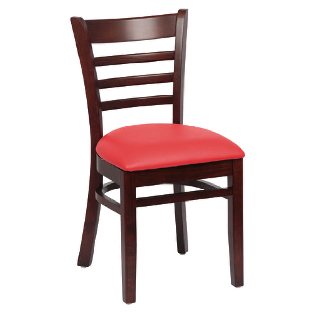 Royal ROY 8001 W RED - Side Chair, Ladder Back, 17"L X 16-1/2"W X 33-1/2"H