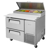 Turbo Air TPR-44SD-D2-N Super Deluxe Pizza Prep Table One-section 14.0 Cu. Ft.