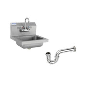 Hubert 105987 - Kratos Hand Sink With Gooseneck Faucet & P-Trap, 17"W X 15.25"D X 13.5"H
