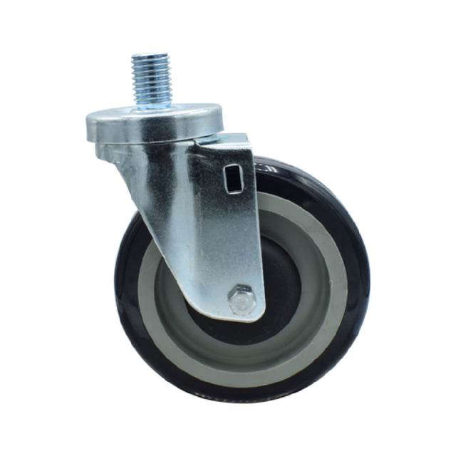 BK Resources 5SBR-6ST-PLY Polyurethane Wheel 5" Diameter 3/4"-10 X 1" Threaded Stem