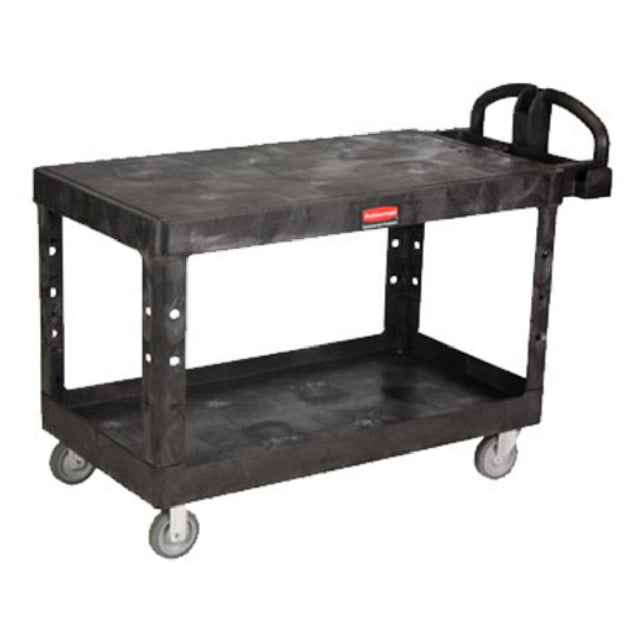 Rubbermaid FG454500BLA Heavy Duty Flat Shelf Cart Large 54"L X 25-1/4"W X 36"H