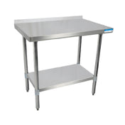 BK Resources SVTR-6024 Work Table 60"W X 24"D 18/430 Stainless Steel Top