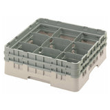Cambro 9S434184 Camrack® Glass Rack With (2) Soft Gray Extenders Full Size