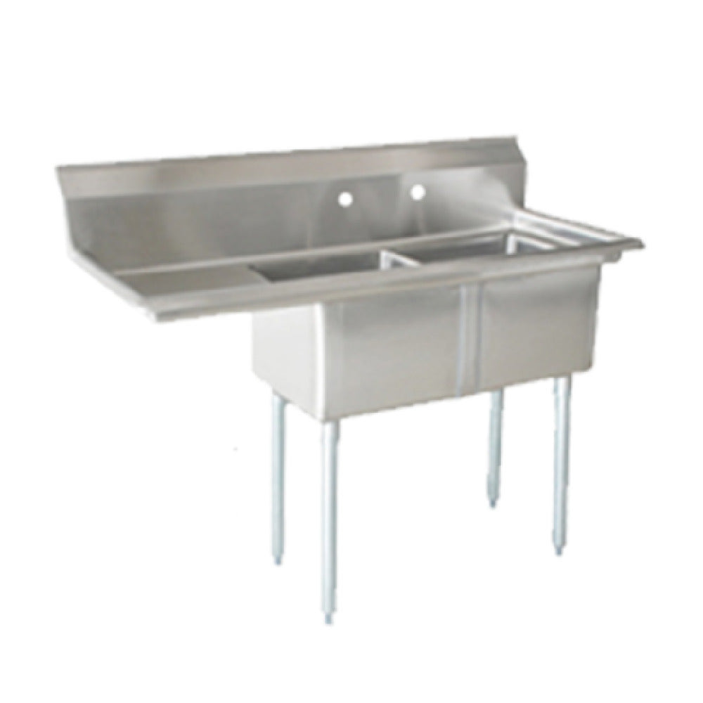 Omcan 25256 (25256) Pot Sink (2) 24" Front To Back X 24" Wide X 14" Deep Bowls