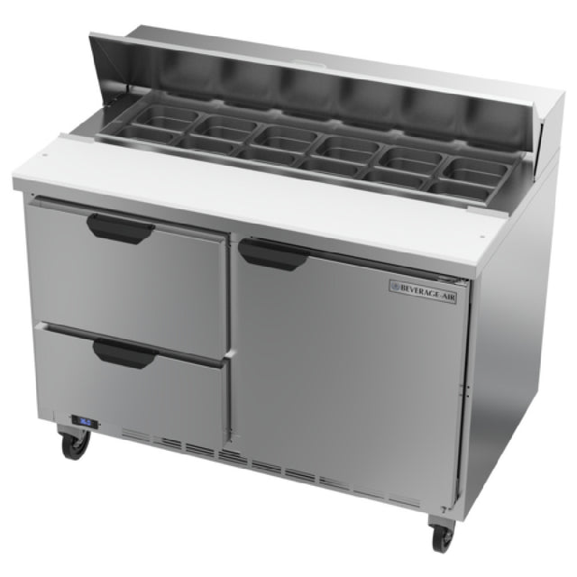 Beverage Air SPED48HC-12-2 Sandwich Top Refrigerated Counter Two-section 48"W