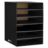 Alpine Industries ADI501-06-BLK Organizer 6 Shelf For Schools And Offices