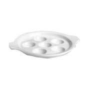 Steelite HL11470AWHA Escargot Plate 6 Hole 8-3/8" Dia.