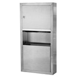 Alpine Industries ALP494 Paper Towel Dispenser & Waste Receptacle 14" W Surface Mounted