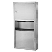 Alpine Industries ALP494 Paper Towel Dispenser & Waste Receptacle 14" W Surface Mounted
