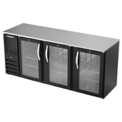 Beverage Air BBN78HC-FG-B - Refrigerated Food Rated Back Bar Storage Cabinet, Three-section