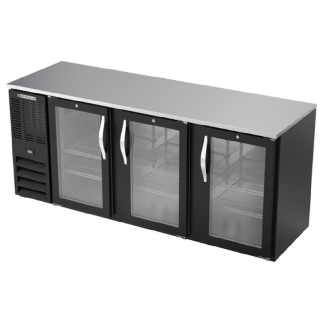 Beverage Air BBN78HC-FG-B - Refrigerated Food Rated Back Bar Storage Cabinet, Three-section