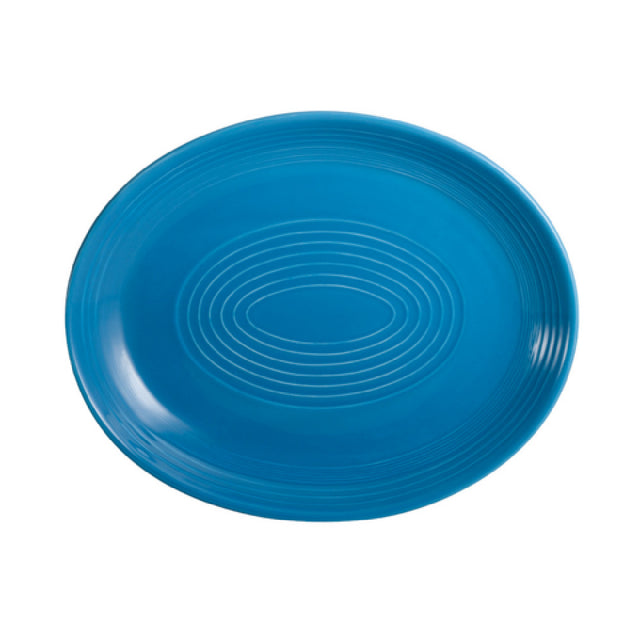 CAC China TG-14C-PCK Tango Platter 12-3/4"L X 10-1/4"W X 1-1/2"H Oval
