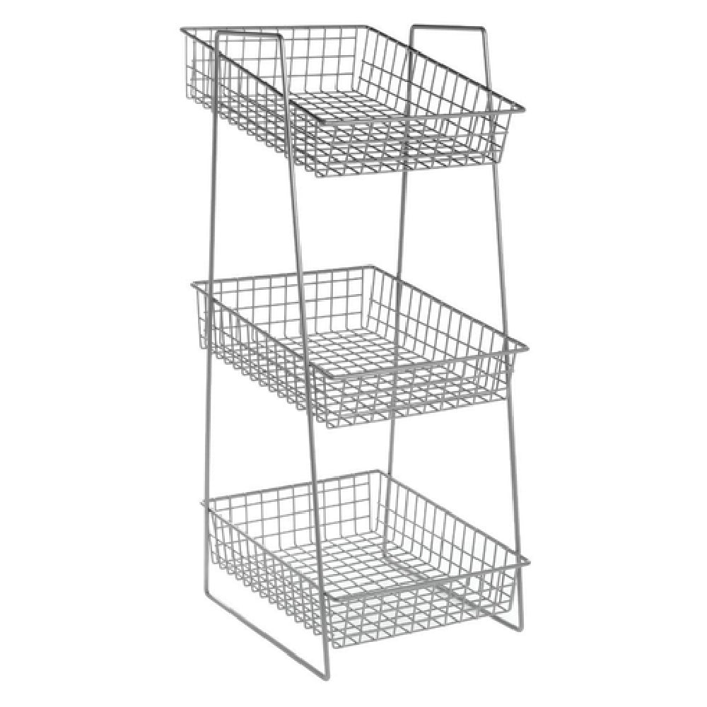 Hubert 63715 - Basket Display Stand, 3-tier, 10-1/4" X 13" X 27"H