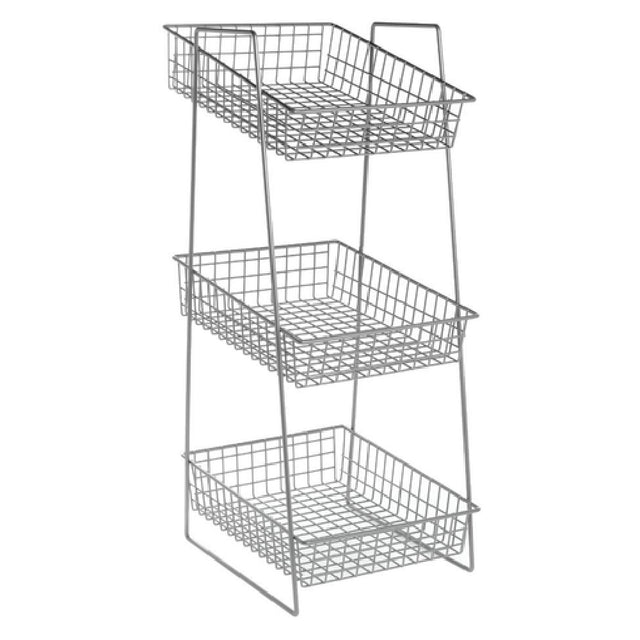 Hubert 63715 - Basket Display Stand, 3-tier, 10-1/4" X 13" X 27"H