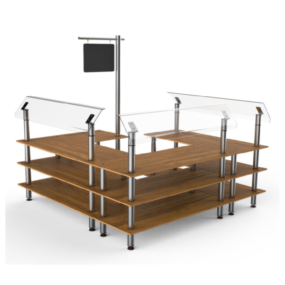 Steelite MGCMLB06BSXF - Self Service Salad Station, 100.5" X 100.5" X 94.5", Modular