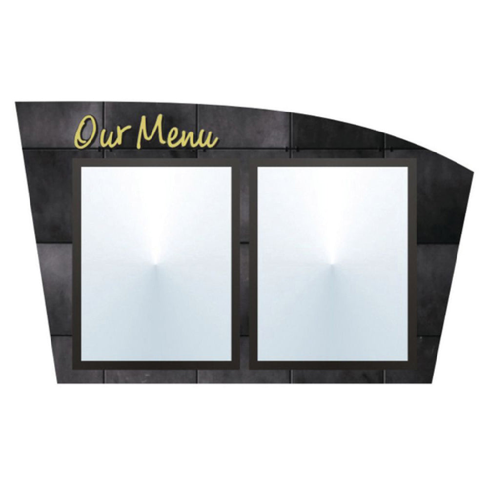 Hubert 96210 - Menu Board, 2-pocket, Wall-mount