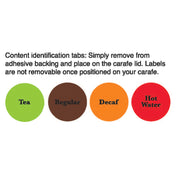 Service Ideas FSDRTV2 ID Sticker Decaf Regular