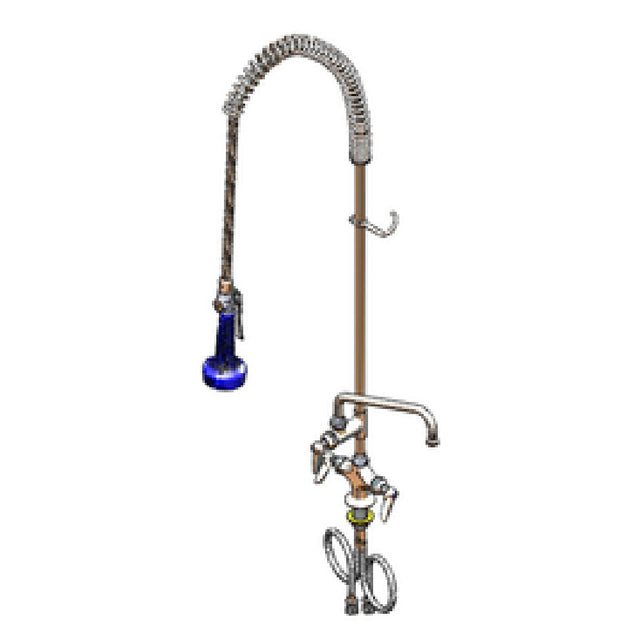 T&S Brass B-0113-A06-08 EasyInstall Pre-Rinse Unit Deck Mount Mixing Faucet EasyInstall Add-on Faucet
