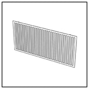 BauscherHepp VE-38064 Venta® Metal Panel With Cut-out Decor "STRIPES" To Cover The Front Of The Buffet Table