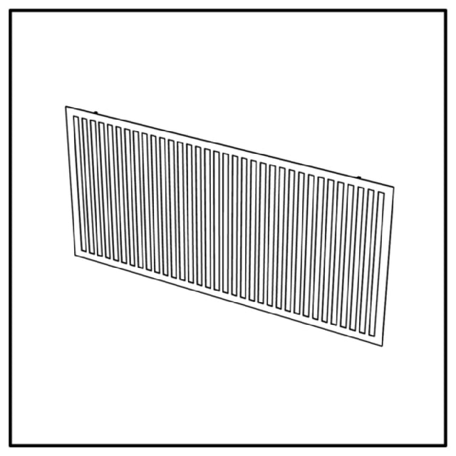 BauscherHepp VE-38064 Venta® Metal Panel With Cut-out Decor "STRIPES" To Cover The Front Of The Buffet Table
