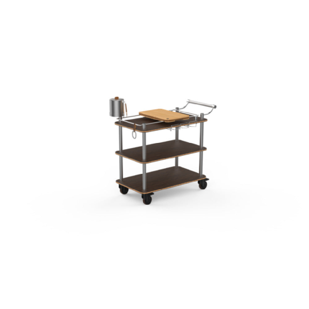 Steelite MGCRNX16WSXX Mogogo Buffet Solutions Roll'n Mixology Service Cart 41-1/2" X 21" X 40-1/2"H