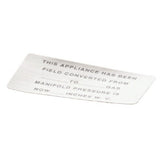 Vulcan Hart 421727-15 Convrsion(gas)blank Labl