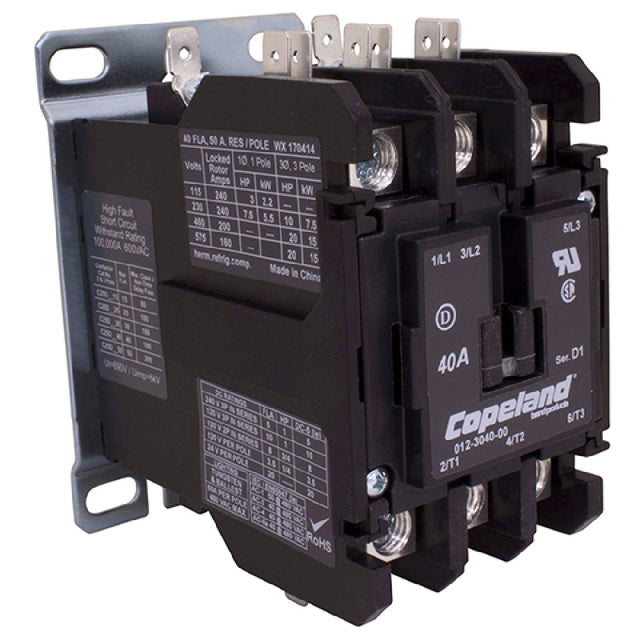 Continental Refrigerator -3P40A24 24v 3 Pole 40amp Contatc Or (912 3040 00)