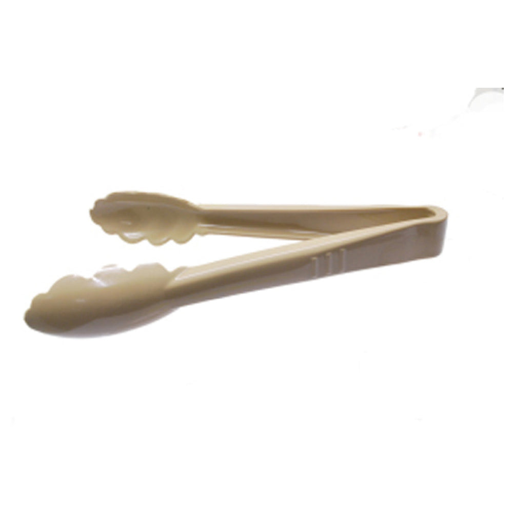 Carlisle Foodservice 470906 9" Beige Plastic Tongs Ser. En