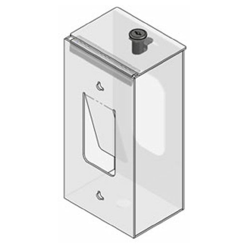 AllPoints 8014422 Glove Disp Box W/lock 6.25" X 12.5" X 4.5"