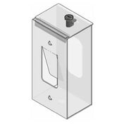 AllPoints 8014422 Glove Disp Box W/lock 6.25" X 12.5" X 4.5"