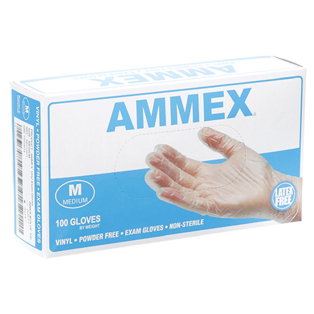 AllPoints 8014470 Md Clr Vinyl Pf Gloves 100/bx