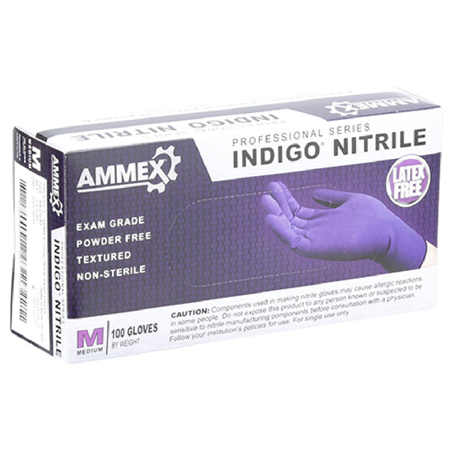 AllPoints 8014537 Gloves Ntrl Exam Bx/100 Indigo Pwdrfree Md