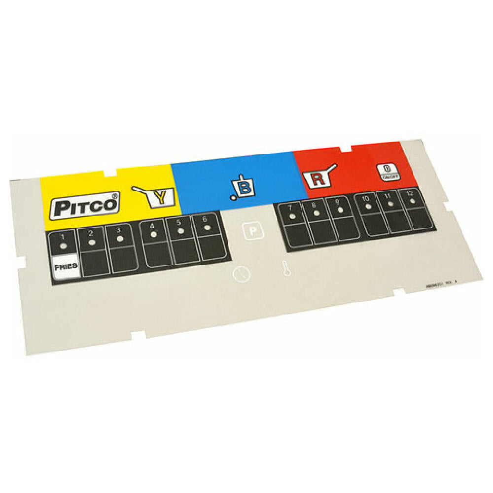 Pitco A6096201 Lbl Ovrly 3 Zn Fries
