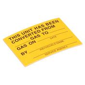 Southbend 1163932 Label Gas Conversion