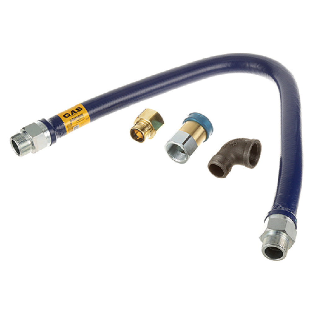 Dormont 16125BPQ48 1 1/4" Dia. 48" Blue Hose Snapfast 1 Elbow