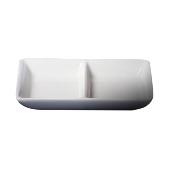 Cameo China 710-016 Divided Dish 6" X 3-1/8" X 1-1/8"H (15 Cm X 8 Cm X 2.9 Cm)