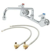 T&S Brass B-0231-CR-KIT Installation Kit Faucet 8" Wall Mount Base