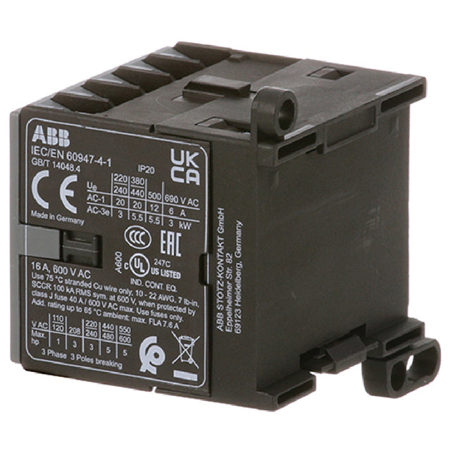 Globe X20028ABB Contactor 16 Amp 600 Vac