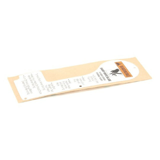 Globe 967-1 Front Warning Label (english)