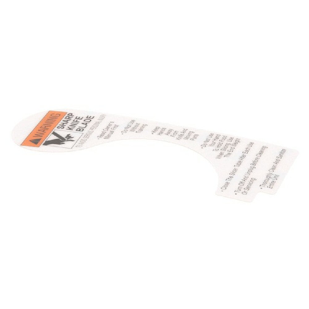 Globe 910242 Slicer Warning Label