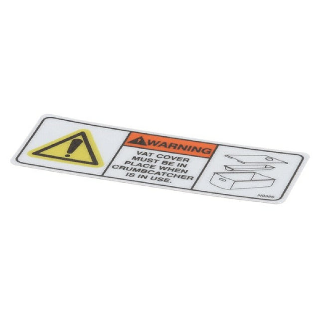 BKI (Barbeque King) N0395 Decal Vat Cover Safety Warn